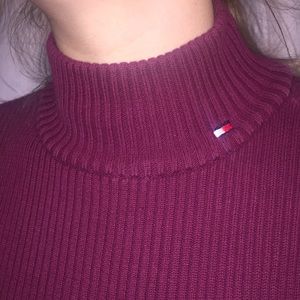 red tommy hilfiger vintage turtleneck